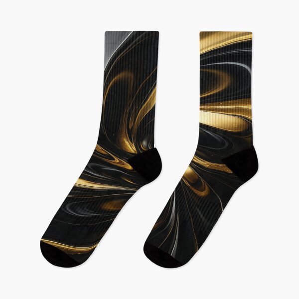 Item preview, Luxurious Galactic Vortex Black and Gold Shimmer Abstract Art designed and sold by MakarenaCreate.