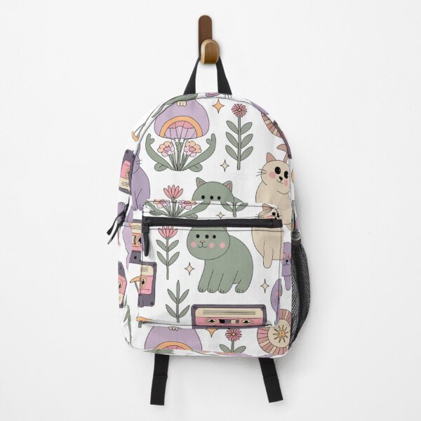 Item preview, Cute Bunny Cat Cassette Flower Seamless Pattern - Pastel Kawaii Repeat designed and sold by Midnight Veil Designs.
