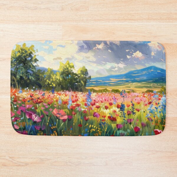 Item preview, Wildflowers, Trees, Mountains And Clouds Abstract Digital Art designed and sold by DEC02.