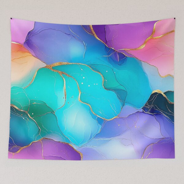 Item preview, Blue, Lilac, And Sea Green Abstract Designs Art designed and sold by DEC02.