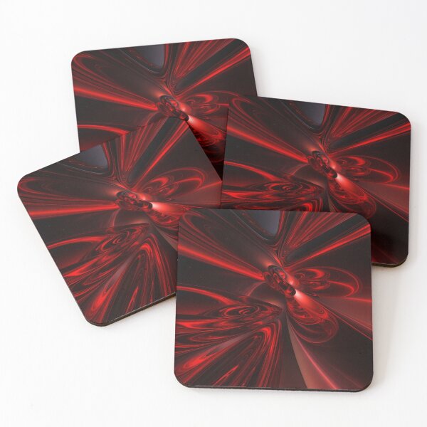 Item preview, Crimson Plasma Vortex Futuristic 3D Red and Black Abstract Art designed and sold by MakarenaCreate.