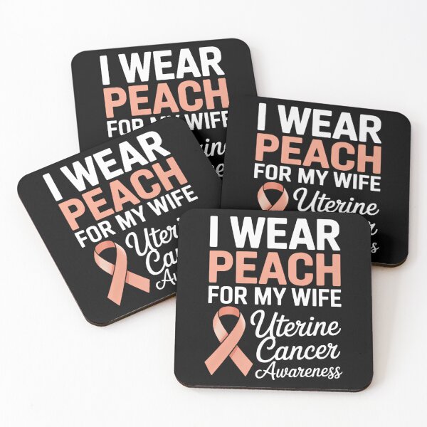 Item preview, I Wear Peach For My Wife Uterine Cancer Awareness designed and sold by HellD3vil-Art.