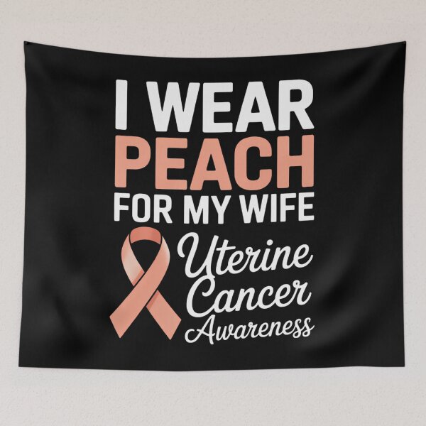 Item preview, I Wear Peach For My Wife Uterine Cancer Awareness designed and sold by HellD3vil-Art.