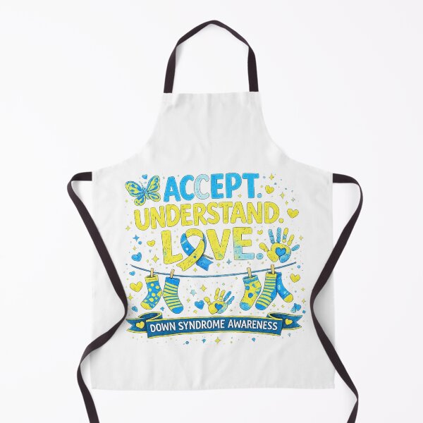 Item preview, Down Syndrome Awareness T-Shirt, Accept Understand Love, Blue Yellow Support Shirt designed and sold by PrintSquad.