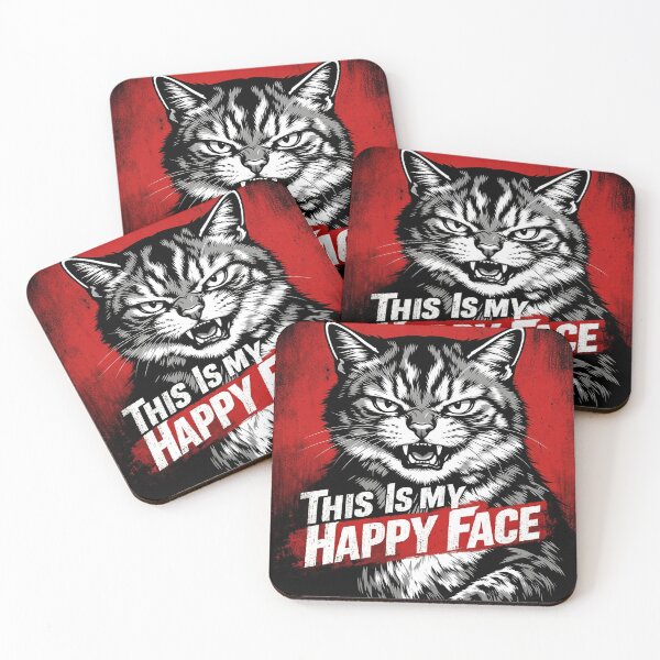 Item preview, This Is My Happy Face Grumpy Cat Meme designed and sold by DetalleXL.