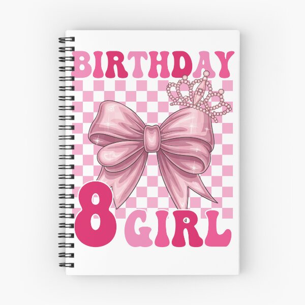 Item preview, Its My 8th Birthday Girl Cute Pink Coquette Bow 8 designed and sold by Night Forest.
