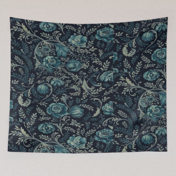 Item preview, Drawing of victorian dark blue rose elegance  designed and sold by NivyasArtistry.