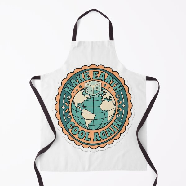 Item preview, Make Earth Cool Again Retro Vintage Badge Style Flat Vector Sticker designed and sold by KINGSMILESTORE.
