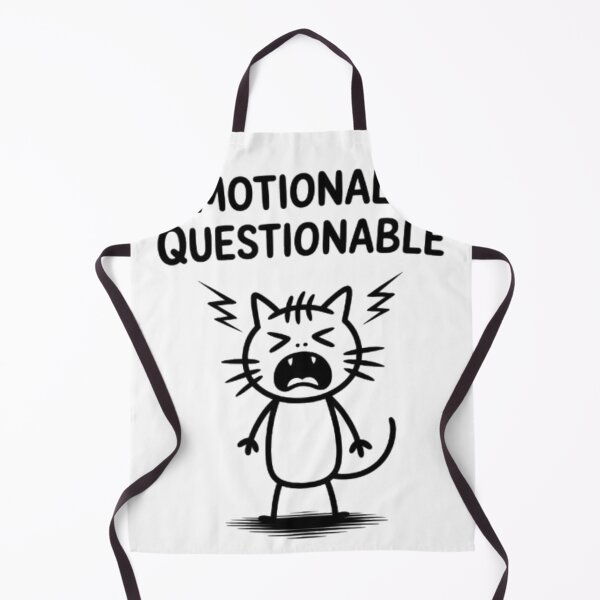 Item preview, Emotionally Questionable Funny Cat Sketch Graphic Tee Design designed and sold by NewUSShop.