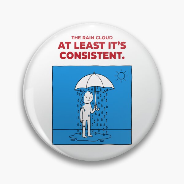 Item preview, Rain Cloud At Least It’s Consistent Funny Sad Mood Illustration  designed and sold by MotionBanana Art.