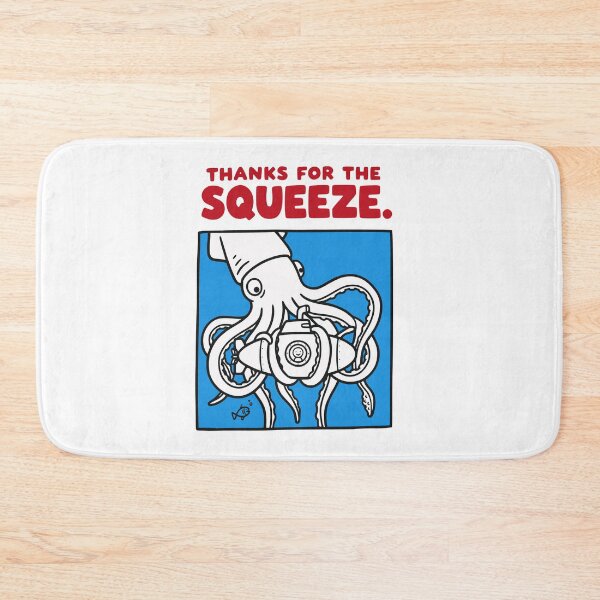 Item preview, Thanks for the Squeeze Funny Squid Deep Sea Illustration  ​ designed and sold by MotionBanana Art.