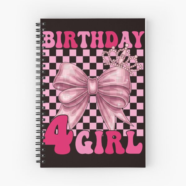 Item preview, Its My 4th Birthday Girl Cute Pink Coquette Bow 4 designed and sold by Night Forest.