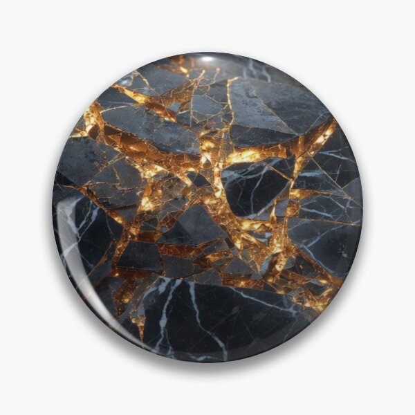 Item preview, Glow In The Dark Kintsugi Shattered Obsidian Stone Abstract Art designed and sold by MakarenaCreate.