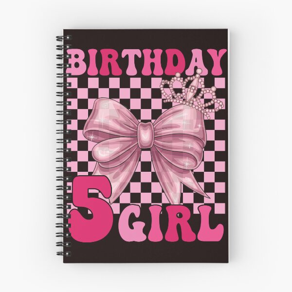 Item preview, Its My 5th Birthday Girl Cute Pink Coquette Bow 5 designed and sold by Night Forest.