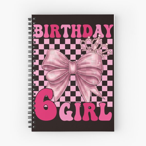 Item preview, Its My 6th Birthday Girl Cute Pink Coquette Bow 6 designed and sold by Night Forest.