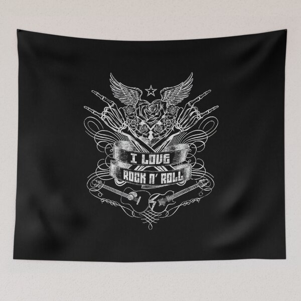 Item preview, I Love Rock N Roll Hand Horns Distressed Retro Music Concert designed and sold by NatalieCWilk.