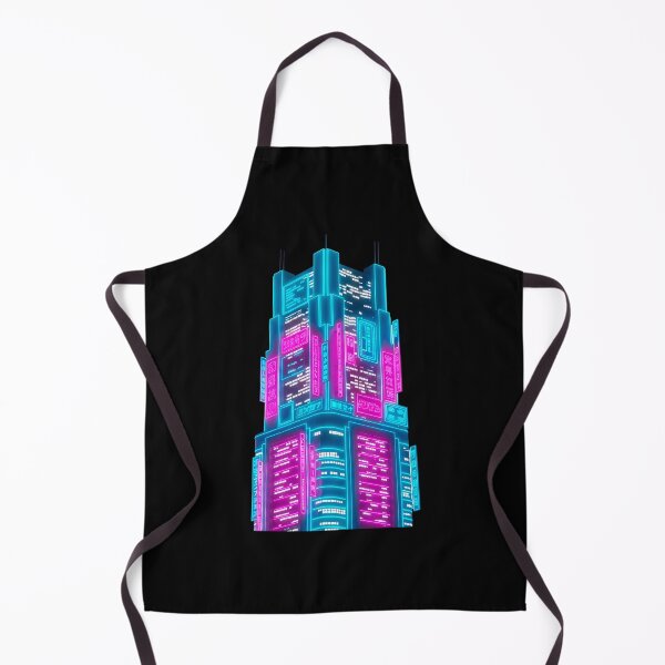 Item preview, Cyberpunk Neon Skyscraper - Futuristic City Skyline Art designed and sold by powersunlight.