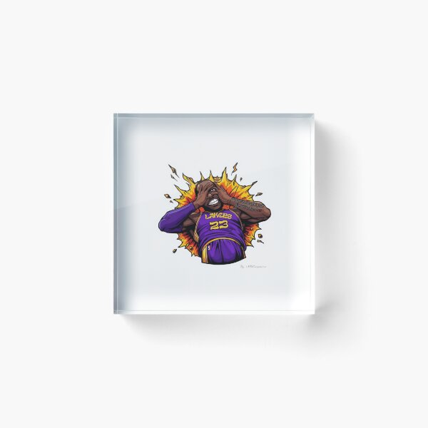 Item preview, King James Peekaboo Flop Meme Sticker – LBJ Basketball NBA designed and sold by MBcorporation.