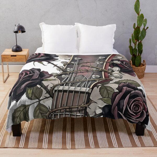 Item preview, Thorned Melody – Gothic Rose Guitar Dark Aesthetic Art designed and sold by CrimsonChords.