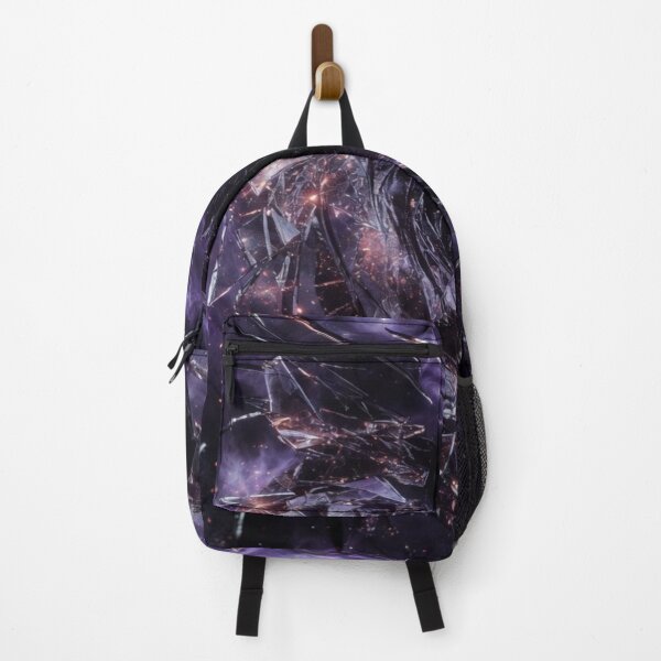 Item preview, Shattered Reality Dark Purple Cosmic Glass Vortex | Abstract Art designed and sold by MakarenaCreate.