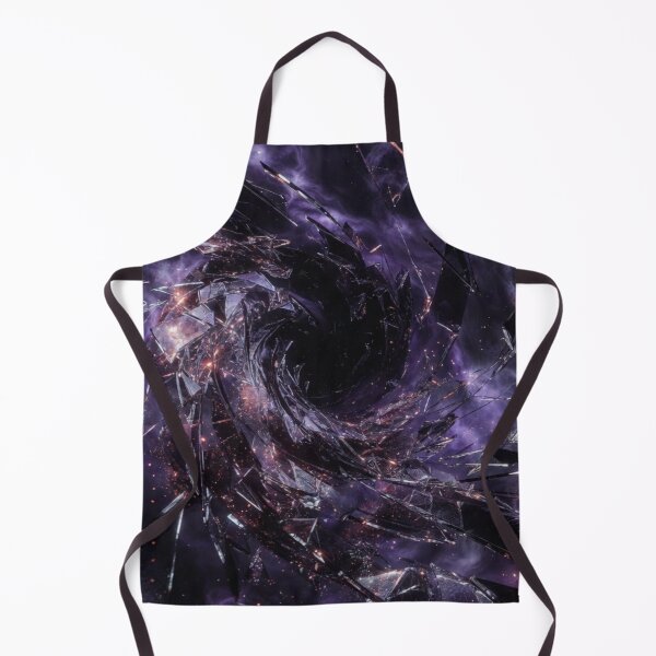 Item preview, Shattered Reality Dark Purple Cosmic Glass Vortex | Abstract Art designed and sold by MakarenaCreate.
