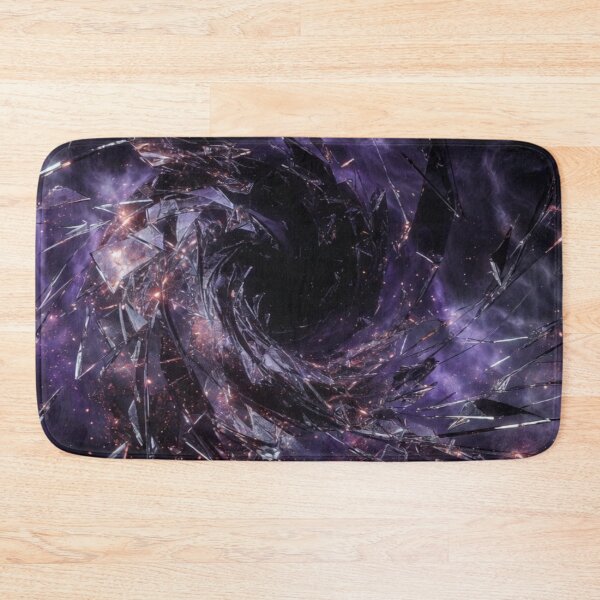 Item preview, Shattered Reality Dark Purple Cosmic Glass Vortex | Abstract Art designed and sold by MakarenaCreate.