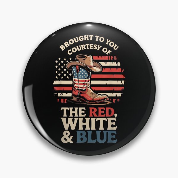 Item preview, Brought to You Courtesy of The Red White Blue Cowboy Boot designed and sold by NatalieCWilk.