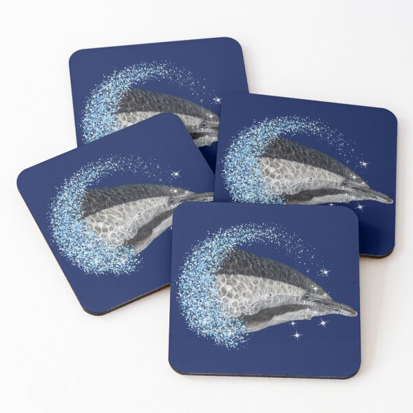 Item preview, Swimming Dolphin with Glitter Wave designed and sold by Wild DeZigns .