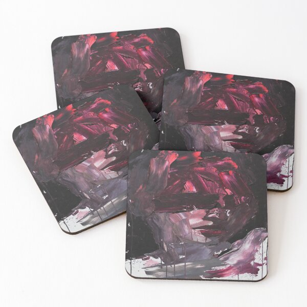 Item preview, Obscured Reality Dark Moody Impasto Abstract Portrait Art designed and sold by MakarenaCreate.