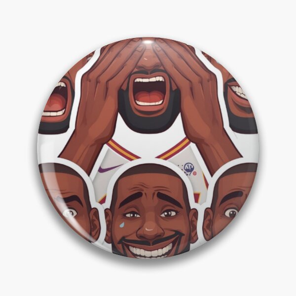 Item preview, King James Peekaboo Flop Meme Sticker – LBJ Basketball nba designed and sold by MBcorporation.