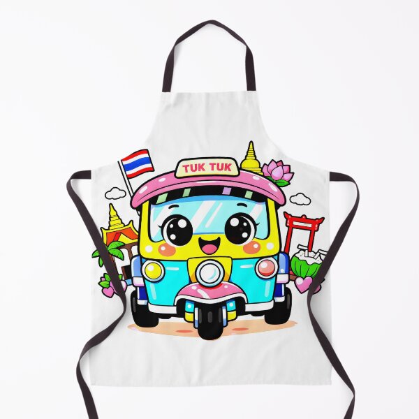 Item preview, Cute Tuk Tuk Cartoon Thailand designed and sold by Thai Vibe Studio.
