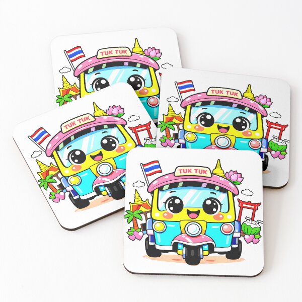 Item preview, Cute Tuk Tuk Cartoon Thailand designed and sold by Thai Vibe Studio.