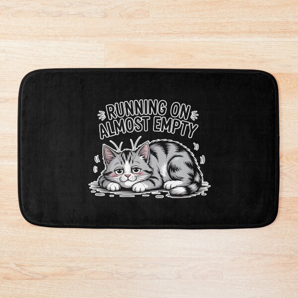 Item preview, Running On Almost Empty – Cute Tired Cat Funny Aesthetic Shirt designed and sold by ImaginedSpace7.