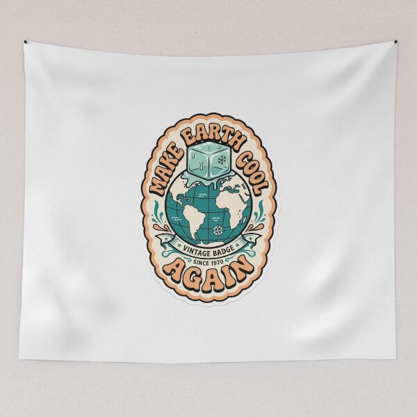 Item preview, Aesthetic Earth Day Quote Sticker Design with 70s Retro Typography Art designed and sold by KINGSMILESTORE.