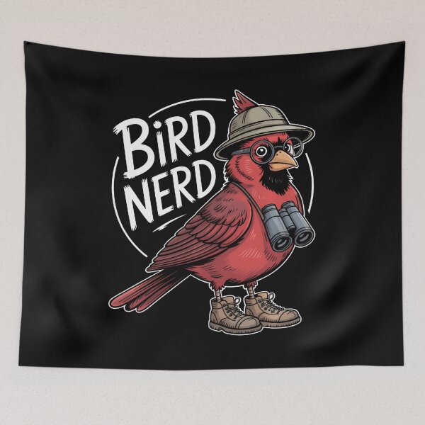 Item preview, Red Cardinal Bird Nerd Funny Watching Birding Bird Watcher Sweatshirt designed and sold by CcConsultingS.