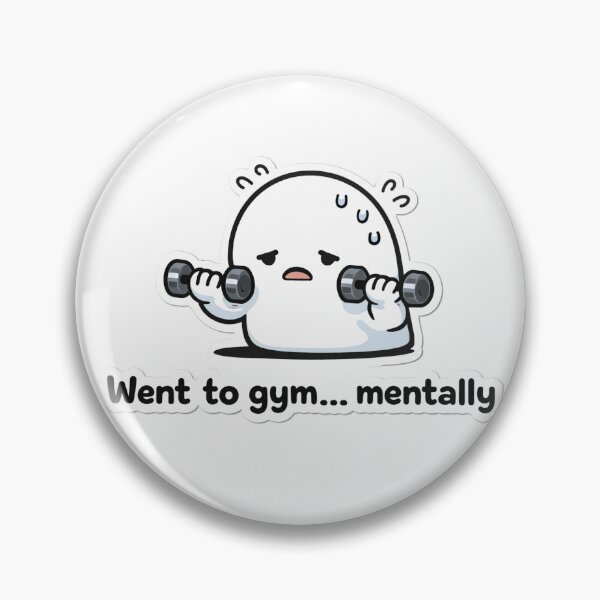 Item preview, Went to Gym Mentally Funny Sticker designed and sold by SparkVault.