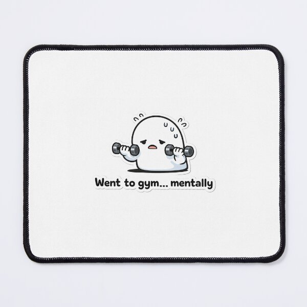 Item preview, Went to Gym Mentally Funny Sticker designed and sold by SparkVault.