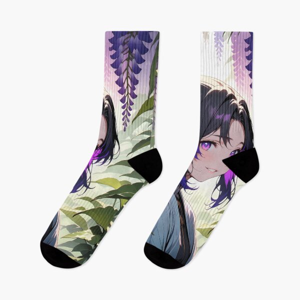 Item preview, Shinobu Kocho Demon Slayer Wisteria Garden Butterfly Glow designed and sold by riadjamai.