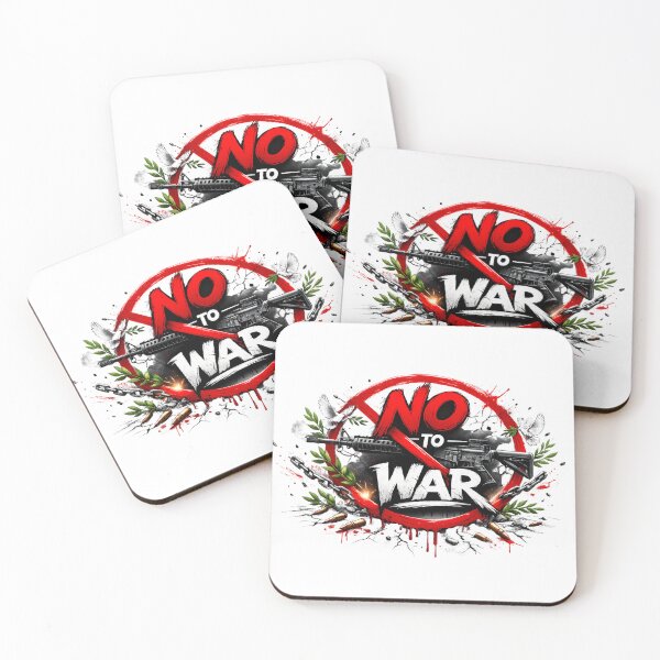 Item preview, No to War | Peace Over Conflict | Anti War Message Design designed and sold by flowerpower999.