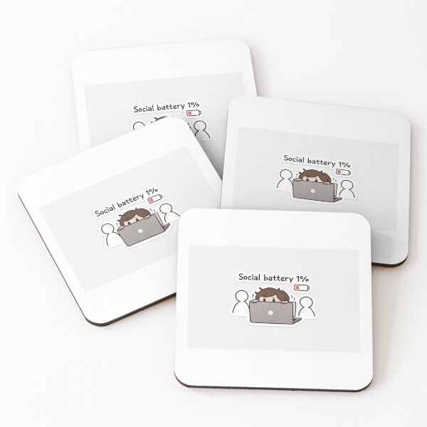Item preview, Social Battery 1% Sticker designed and sold by SparkVault.