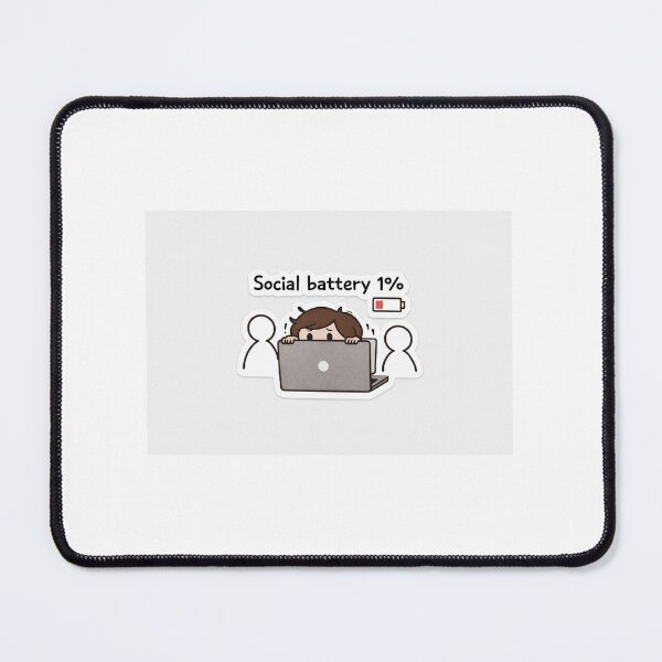 Item preview, Social Battery 1% Sticker designed and sold by SparkVault.