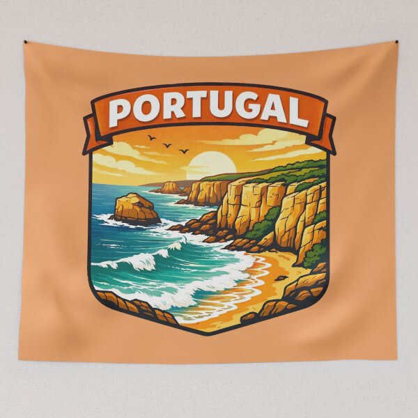 Item preview, Portugal Coastal Cliffs designed and sold by Myra365Art.