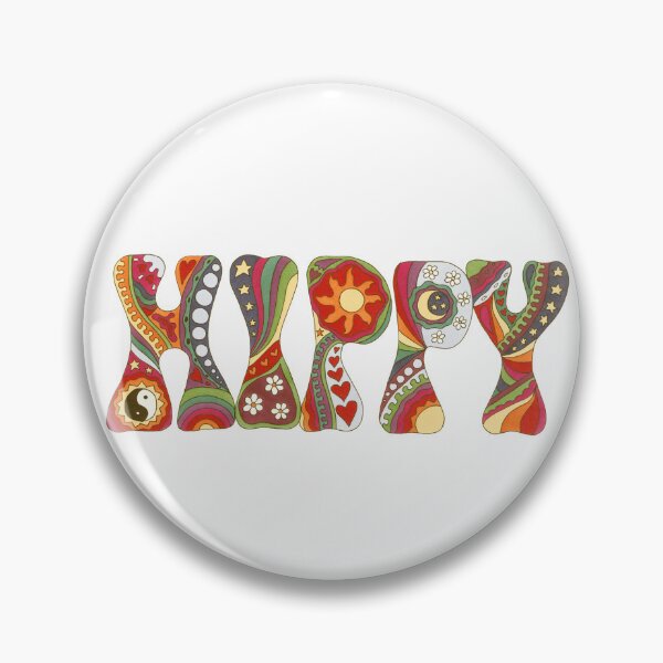 Item preview, Vintage Psychedelic Hippy Art White– Retro Hippie Rainbow Groovy Peace Design designed and sold by Kellie Espie Art.