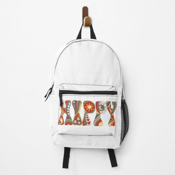 Item preview, Vintage Psychedelic Hippy Art White– Retro Hippie Rainbow Groovy Peace Design designed and sold by Kellie Espie Art.