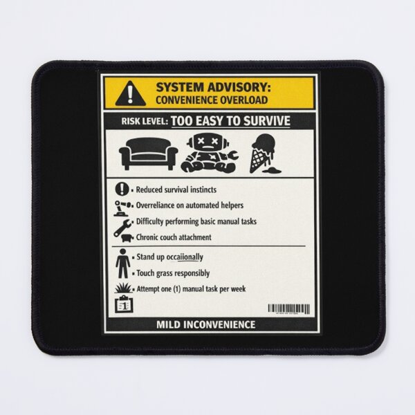 Item preview, Funny Minimalist Survival Warning Label designed and sold by dragonmotor7.