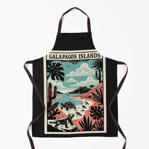 Item preview, Vintage Galapagos Islands Travel Poster Retro Wildlife Art designed and sold by Cipher & Soul.