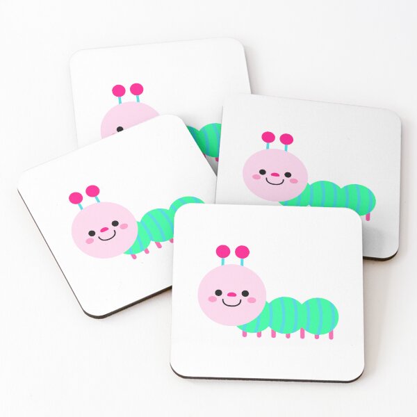 Item preview, Cute Caterpillar Character with Smiling Face for Spring Garden Nature designed and sold by nuchz.