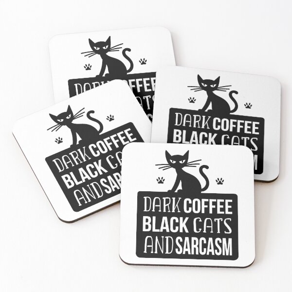 Item preview, Funny Black Cat Dark Coffee and Sarcasm designed and sold by KrisGraphic45.