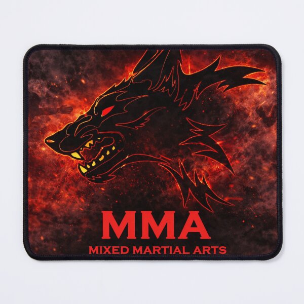 Item preview, MMA Wolf Logo Fight Instinct and Pack Strength designed and sold by Fei Long Design Hub.