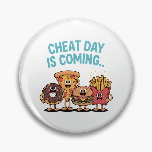 Item preview, Cheat Day is Coming - Junk Food Cartoon Pizza Fries designed and sold by Moon-Ape.
